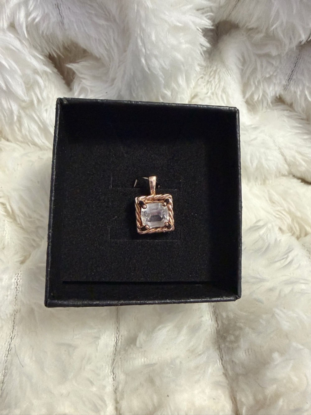 Natural Mined Stone Pendant 925 Rose Gold